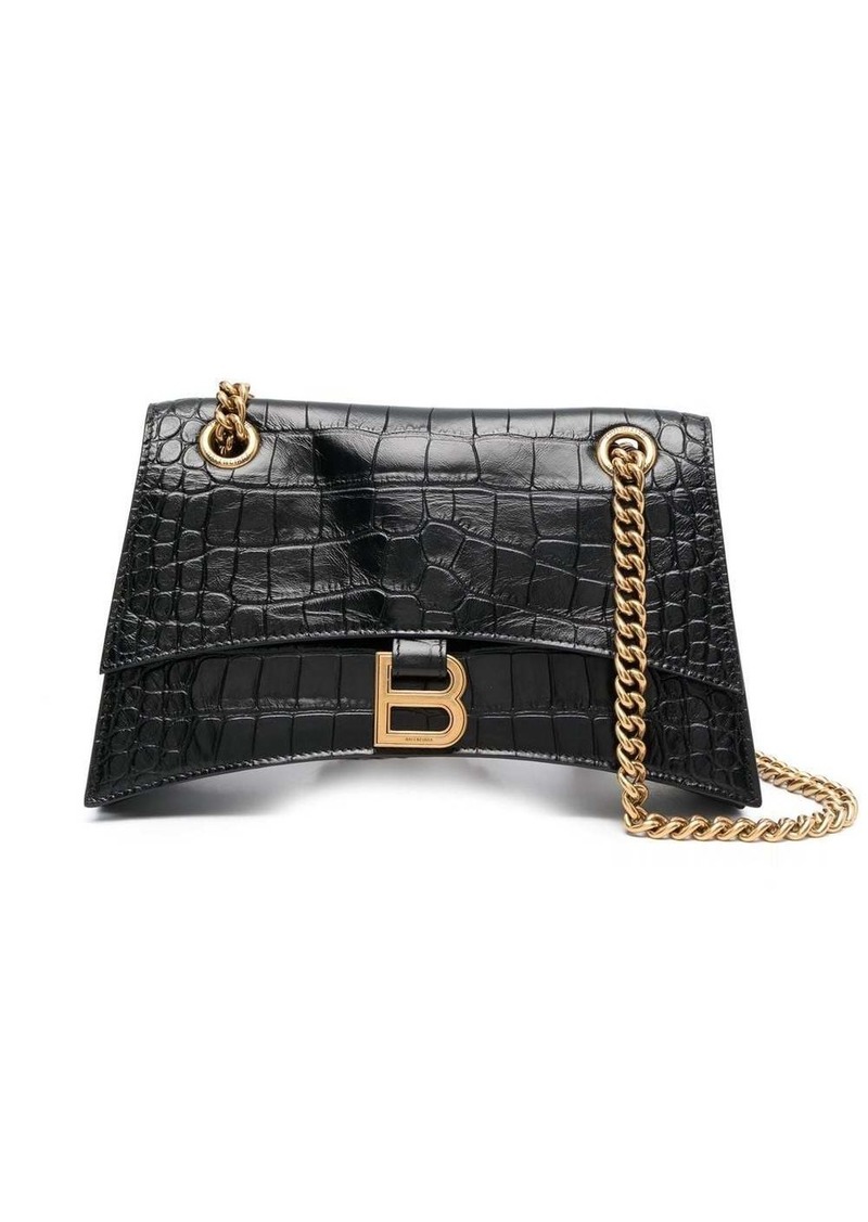 Balenciaga small Crush crocodile-embossed shoulder bag