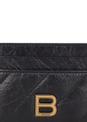 Balenciaga Crush Quilted Leather Card Holder