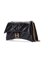Balenciaga Crush Quilted Leather Chain Wallet