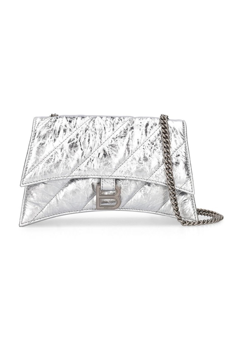 Balenciaga Crush Xs Metallized Leather Chain Bag