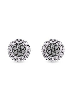 Balenciaga crystal double-stud earrings