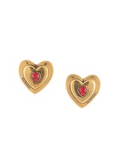 Balenciaga crystal-embellished heart earrings