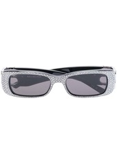Balenciaga crystal-embellished square-frame sunglasses