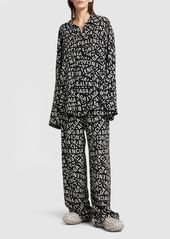 Balenciaga Cupro & Viscose Pajama Pants