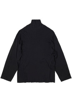 Balenciaga distressed-finish roll neck sweatshirt
