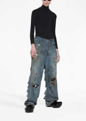 Balenciaga distressed wide-leg jeans