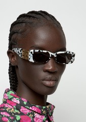 Balenciaga Dynasty Rectangular Acetate Sunglasses