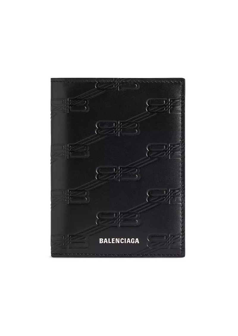 Balenciaga Embossed Monogram Vertical Bifold Wallet Box