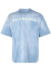 Balenciaga Embroidered Cotton Jersey T-shirt