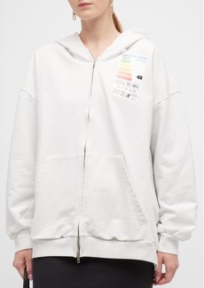 Balenciaga Energy Label Zip Up Hoodie Small Fit