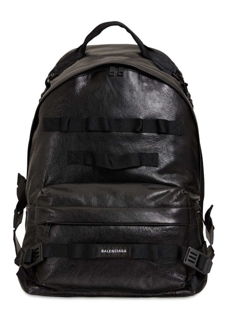 Balenciaga Leather Backpack W/ Crossbody Strap