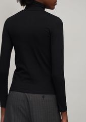 Balenciaga Fitted Stretch Jersey Sweater