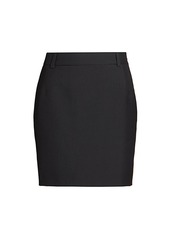 Balenciaga Fitted Wool-Blend Mini Skirt