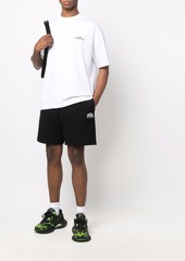 Balenciaga flared cotton track shorts