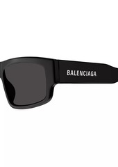 Balenciaga Flat 56MM Rectangular Sunglasses