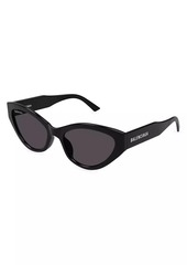 Balenciaga Flat 57MM Cat-Eye Sunglasses