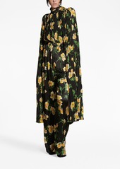 Balenciaga floral-print silk palazzo pants