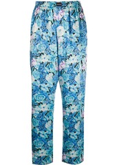 Balenciaga floral-print silk trousers