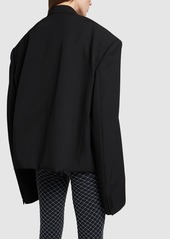 Balenciaga Folded Tailored Wool Blazer