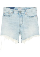 Balenciaga Cut-up denim miniskirt