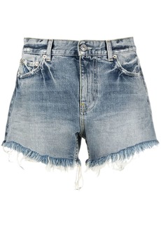 Balenciaga frayed denim shorts
