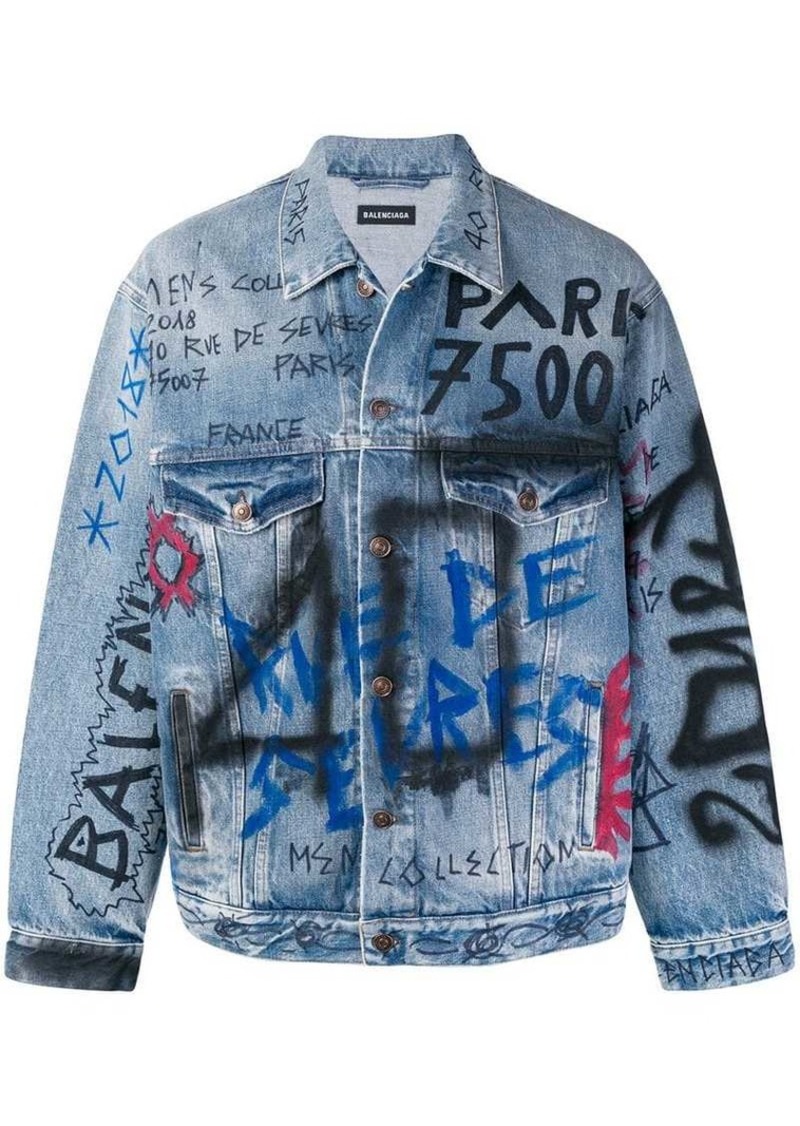 Balenciaga Graffiti Big Fit jacket | Outerwear