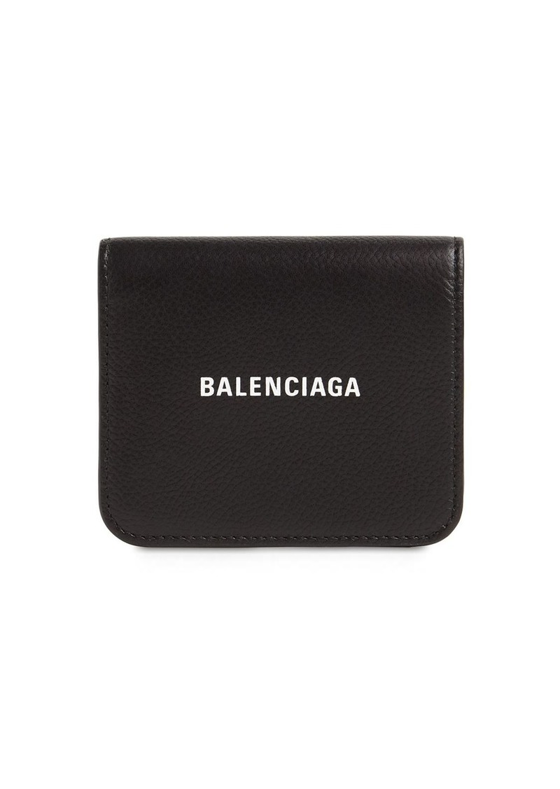 Balenciaga Grained Leather Compact Wallet
