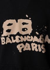 Balenciaga Hand Drawn Bb Icon Cotton Hoodie