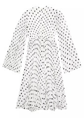 Balenciaga Hand Drawn Polka Dot Pleated Dress