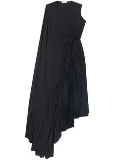 Balenciaga high-low hem pleated dress