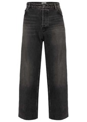 Balenciaga High-rise wide-leg organic cotton jeans