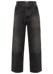 Balenciaga High-rise wide-leg organic cotton jeans