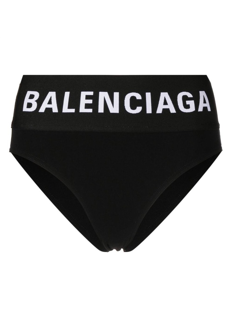 Balenciaga high-waisted logo-band briefs
