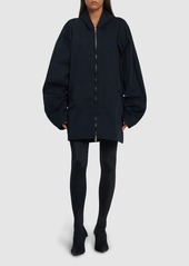 Balenciaga Hooded Cotton Twill Zip-up Jacket