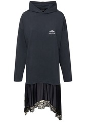 Balenciaga Hooded Hybrid Cotton Dress