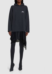 Balenciaga Hooded Hybrid Cotton Dress