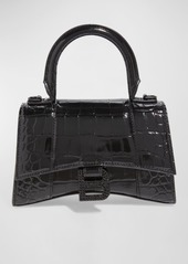 Balenciaga Hourglass XS Croc-Embossed Bag