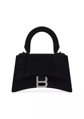 Balenciaga Hourglass XS Handbag In Velvet Jersey