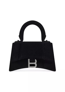 Balenciaga Hourglass XS Handbag In Velvet Jersey