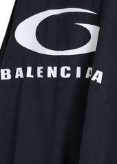 Balenciaga Icon Print Pulled Cotton T-shirt Dress