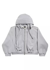 Balenciaga Incognito Boxy Zip-Up Large Fit Hoodie