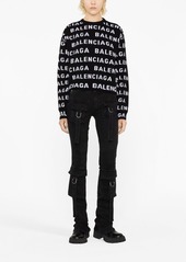 Balenciaga intarsia-logo crew-neck jumper