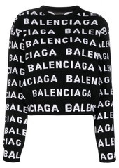 Balenciaga intarsia-logo crew-neck jumper
