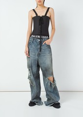 Balenciaga Japanese Denim Wide Leg Jeans