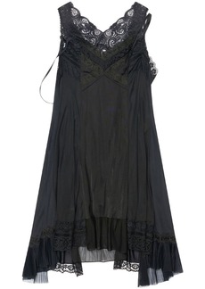 Balenciaga lace-trim sleeveless asymmetric-hem dress