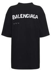 Balenciaga Large Fit Cotton Blend T-shirt