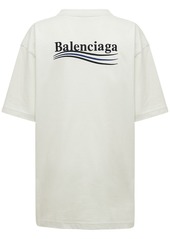 Balenciaga Large Fit Embroidered Cotton T-shirt