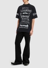 Balenciaga Lny Logo Print Cotton T-shirt