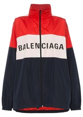 Balenciaga logo colourblock windbreaker