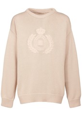 Balenciaga Logo Cotton Knit Crewneck Sweater